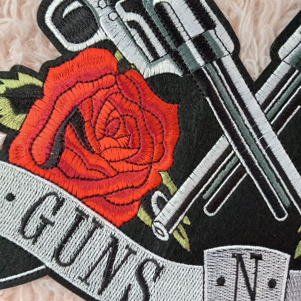 LAST 1! XXXL gorgeous huge Guns And Roses IRON ON patch! Big AF! SEE PICS! - Picture 11 of 14